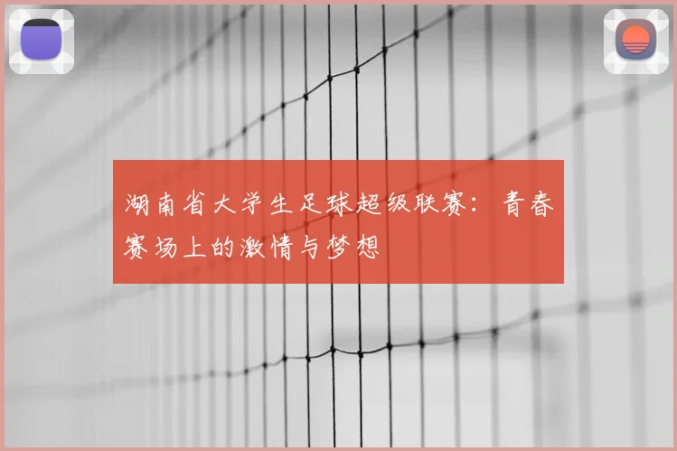 湖南省大学生足球超级联赛：青春赛场上的激情与梦想